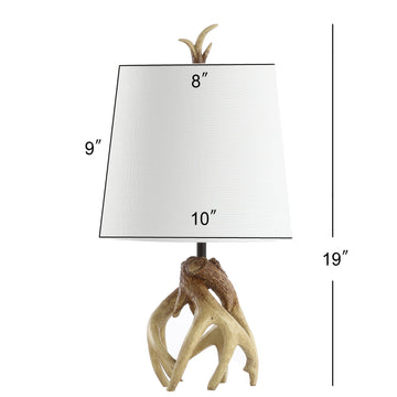 Vermont 19" Antler Resin LED Table Lamp - JONATHAN Y
